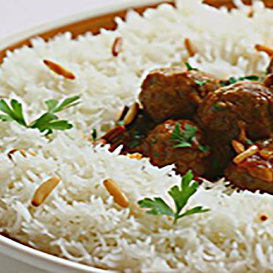 رز  أبيض لحم