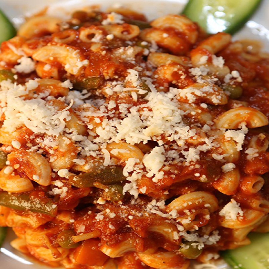 معكرونه بالخضره