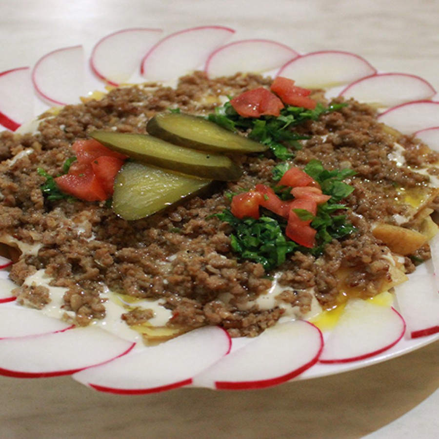 فته حمص باللحم