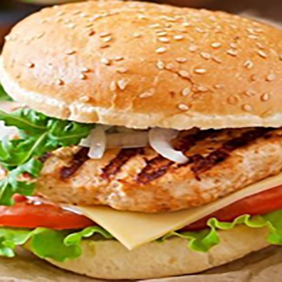 برجر دجاج فحم