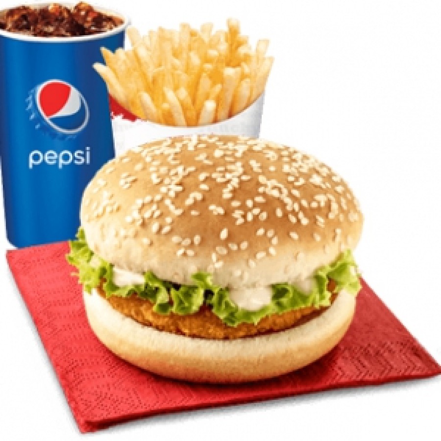 وجبة برجر دجاج عربي